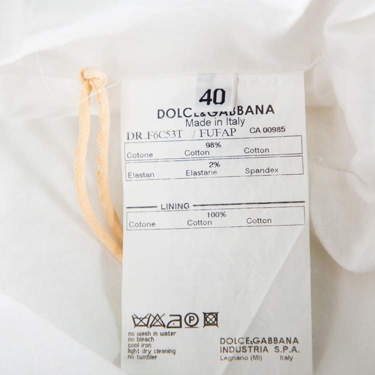 Pre Owned Dolce & Gabbana White Denim Mini Dress S