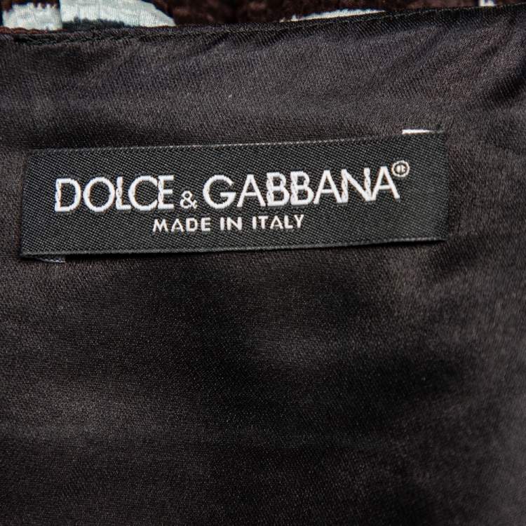Pre Owned Dolce & Gabbana Multicolor Striped Textured Silk Pleated Mini Dress S