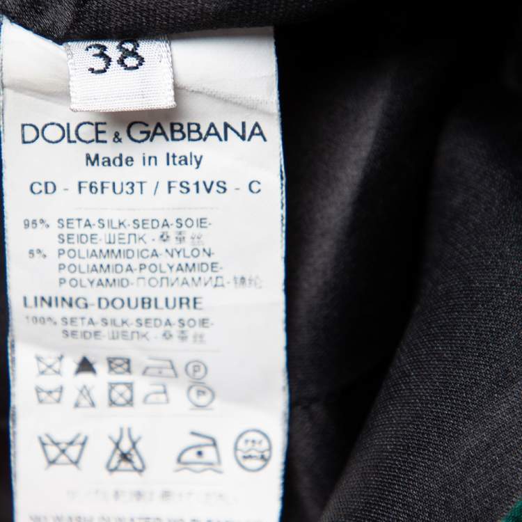 Pre Owned Dolce & Gabbana Multicolor Striped Textured Silk Pleated Mini Dress S