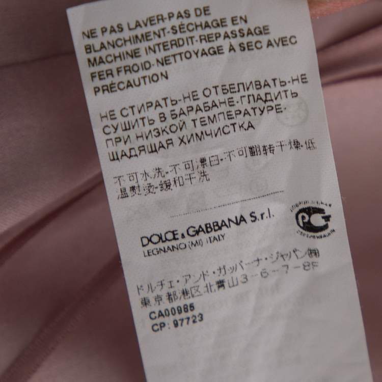 Pre Owned Dolce & Gabbana Pink Floral Embossed Jacquard Sleeveless Mini Dress S