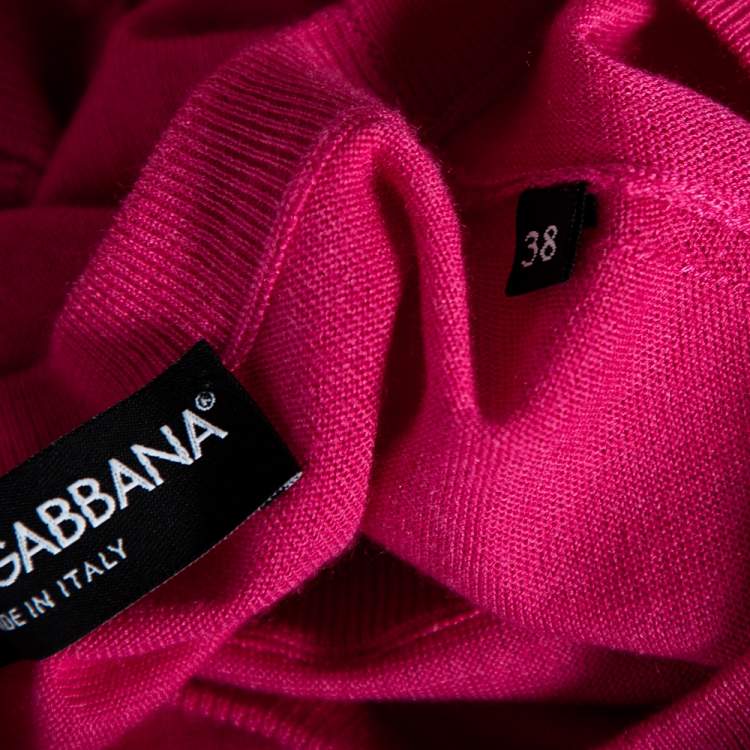 Pre Owned Dolce & Gabbana Pink Cashmere Silk Sleeveless Sweater S