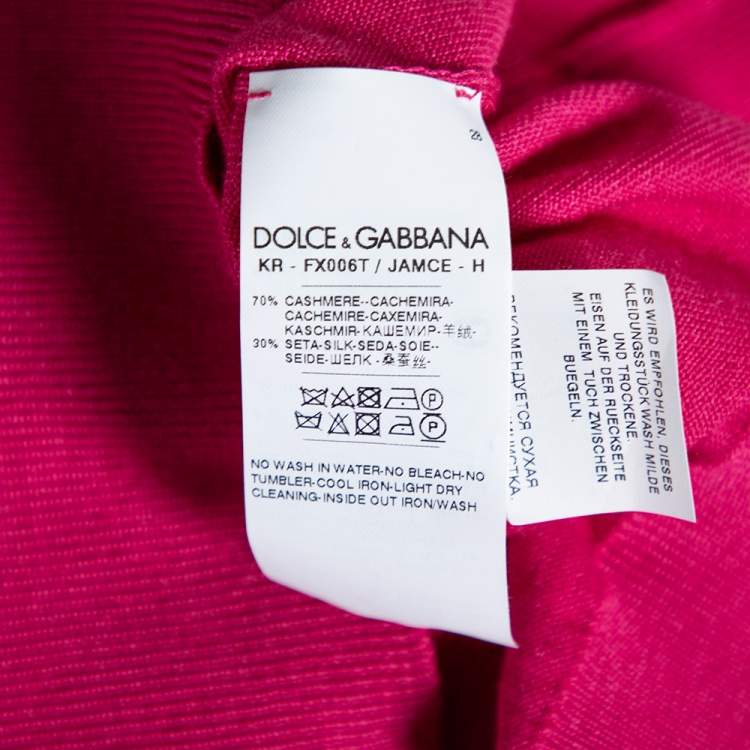 Pre Owned Dolce & Gabbana Pink Cashmere Silk Sleeveless Sweater S