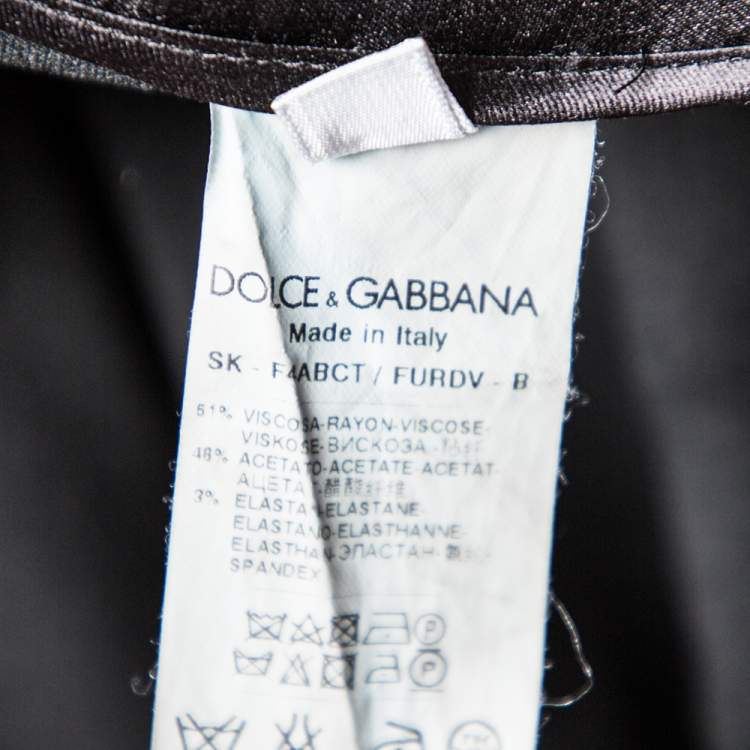 Pre Owned Dolce & Gabbana Black Crepe Skirt Overlap Trousers L 