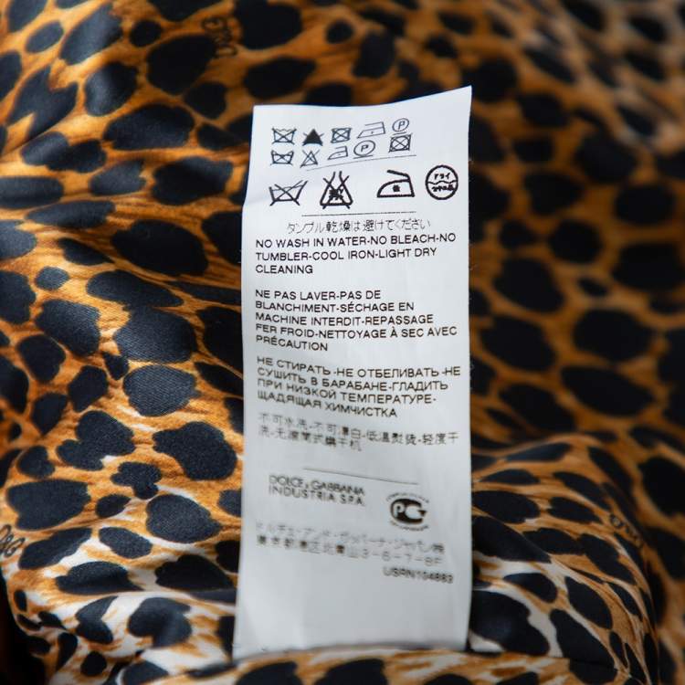 Pre Owned D&G Navy Blue Mohair Denim Trim Detail Button-Up Mini Skirt S 