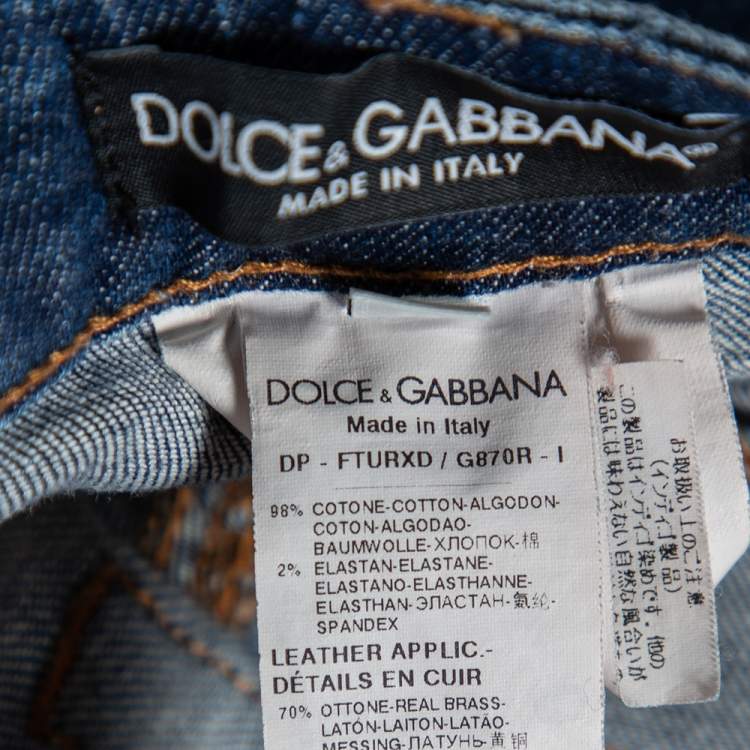 Pre Owned Dolce & Gabbana Faded Blue Denim Pantalone 5 Tasche Skinny Jeans S 