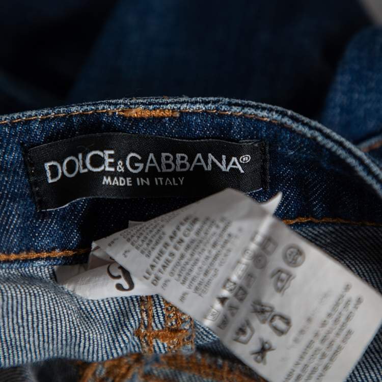 Pre Owned Dolce & Gabbana Faded Blue Denim Pantalone 5 Tasche Skinny Jeans S 