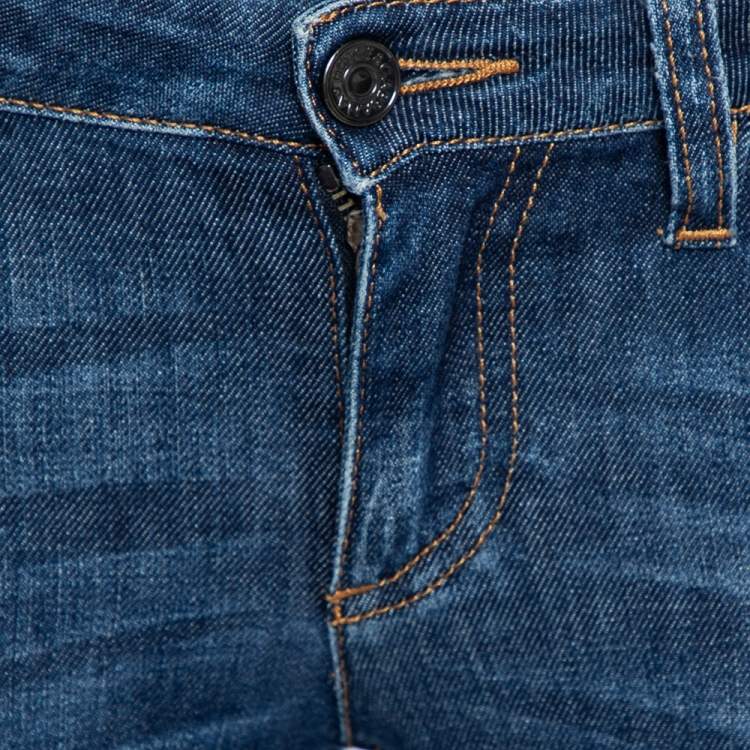 Pre Owned Dolce & Gabbana Faded Blue Denim Pantalone 5 Tasche Skinny Jeans S 
