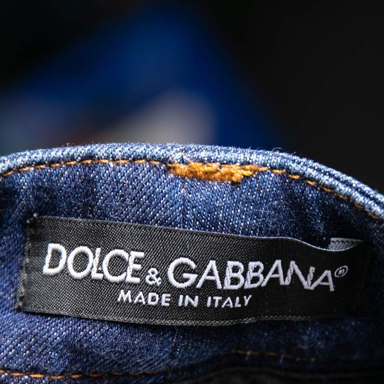 Pre Owned Dolce & Gabbana Blue Denim Short Skirt XS