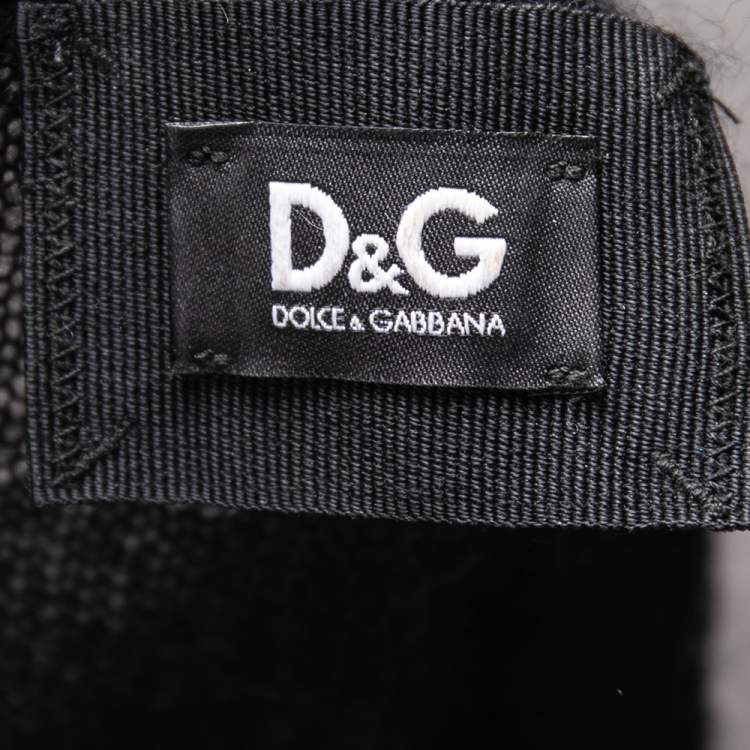 Pre Owned Dolce & Gabbana Black Wool And Knit Bodycon Skirt Detailed Midi Dress S