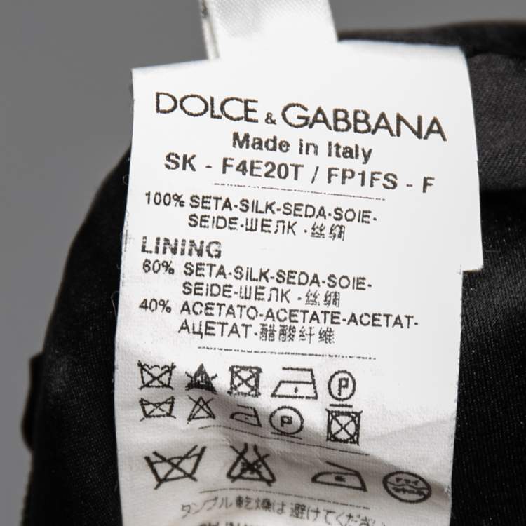 Pre Owned Dolce & Gabbana Monochrome Marilyn Monroe Face Print Silk Pleated Skirt S