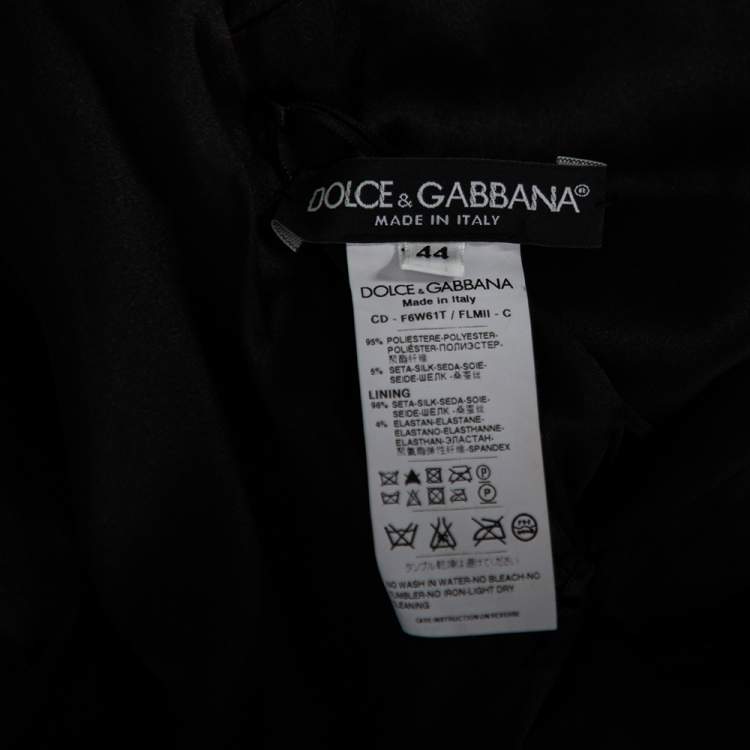 Pre Owned Dolce & Gabbana Metallic Green Paillette-Embellished Dress M