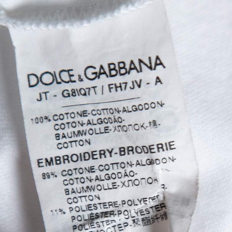 مملوكة مسبقًا Dolce & Gabbana White Boycott Cotton Short Sleeve T-Shirt M