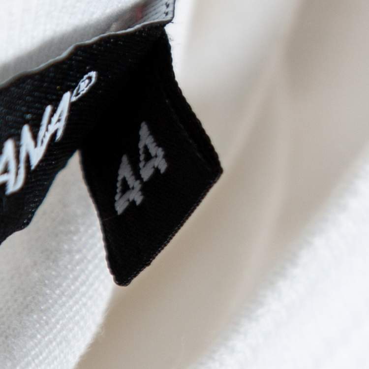 مملوكة مسبقًا Dolce & Gabbana White Cotton Princess Logo T-Shirt M