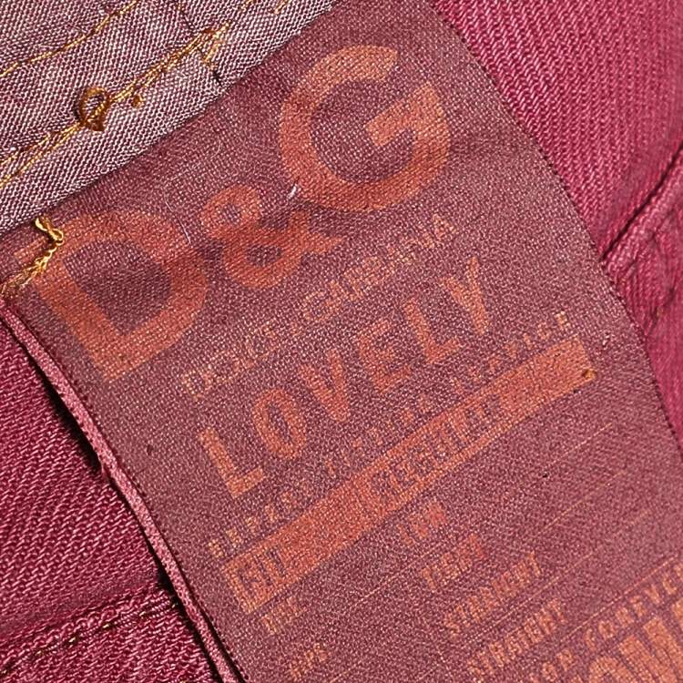 Pre Owned D&G Onion Pink Denim Low Rise Regular Fit Jeans M