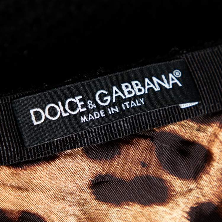 Pre Owned Dolce & Gabbana Black Wool Tweed Flared Short Skirt M
