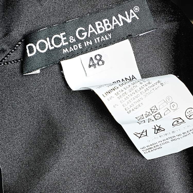مملوكة مسبقًا Dolce & Gabbana Black Rose Printed Crepe Sleeveless Midi Dress L