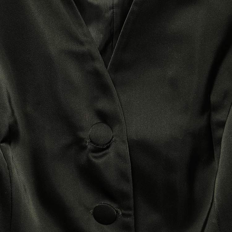 Pre Owned Dolce & Gabbana Vintage Black Satin Vest M