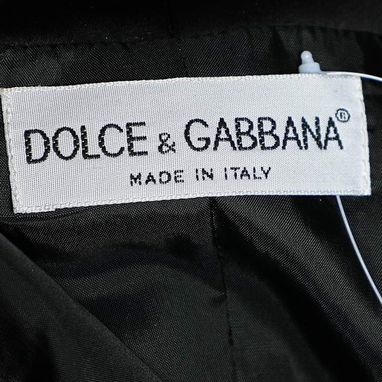 Pre Owned Dolce & Gabbana Vintage Black Satin Vest M