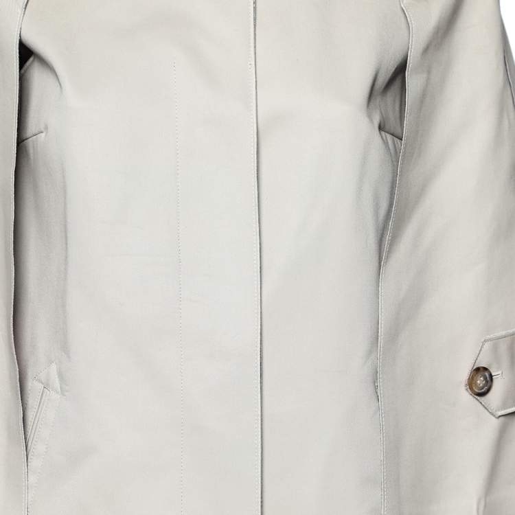 Pre Owned Dolce & Gabbana Beige Wool Cape Overlay Detailed Trench Coat S