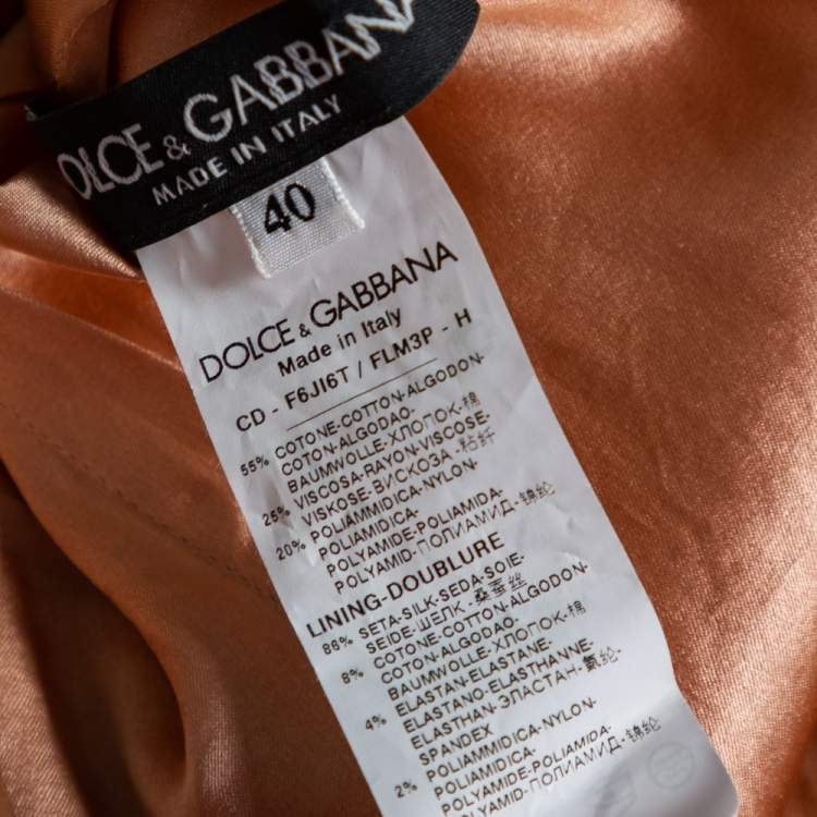 مملوكة مسبقًا Dolce & Gabbana Beige Lace Long Sleeve Mini Dress S