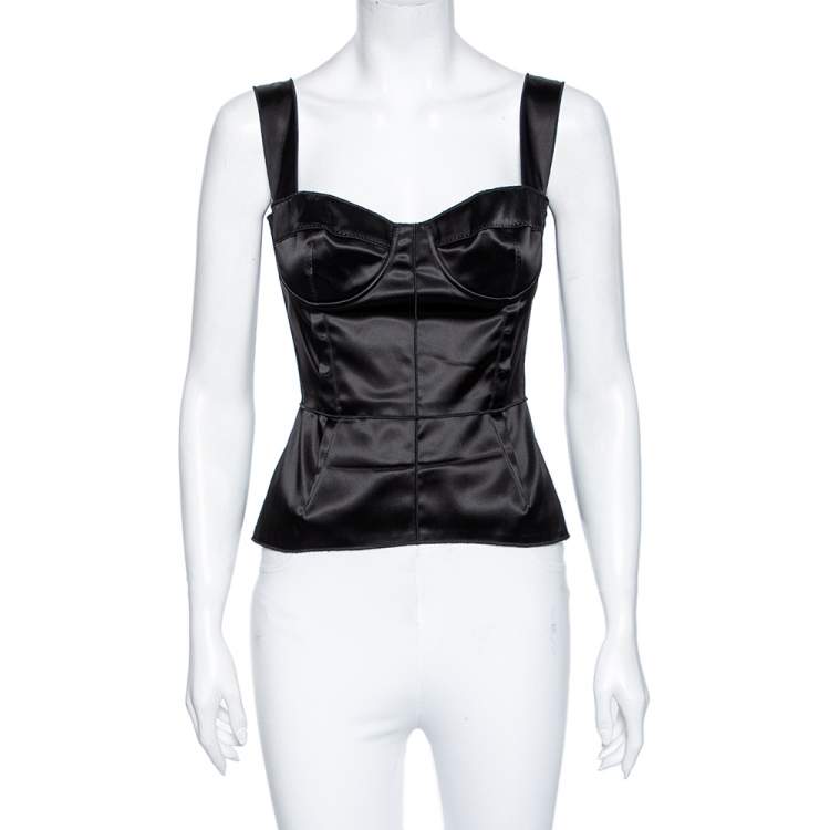 Dolce & Gabbana Black Satin Corset M Dolce & Gabbana | The Luxury Closet