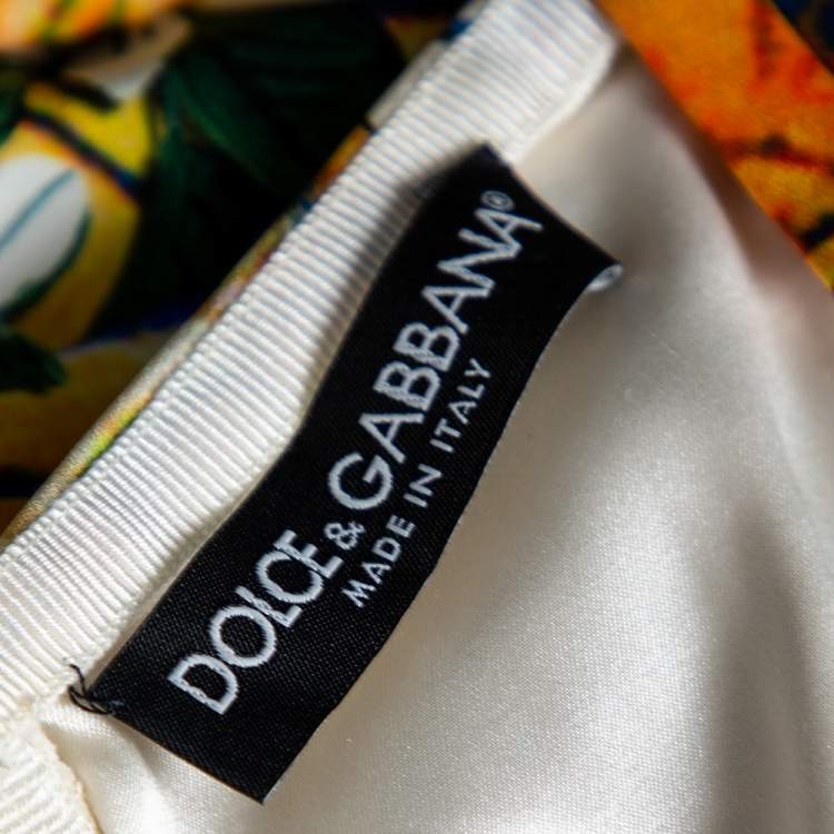 Pre Owned Dolce & Gabbana Multicolor Floral Print Silk Sleeveless Dress S