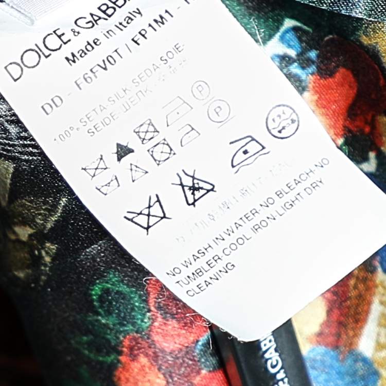 Pre Owned Dolce & Gabbana Multicolor Soldier Printed Silk Mini Dress M