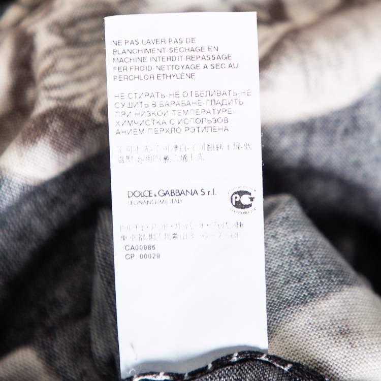 مملوكة مسبقًا Dolce & Gabbana Black Ancient Coin Print Silk Knit Cardigan M