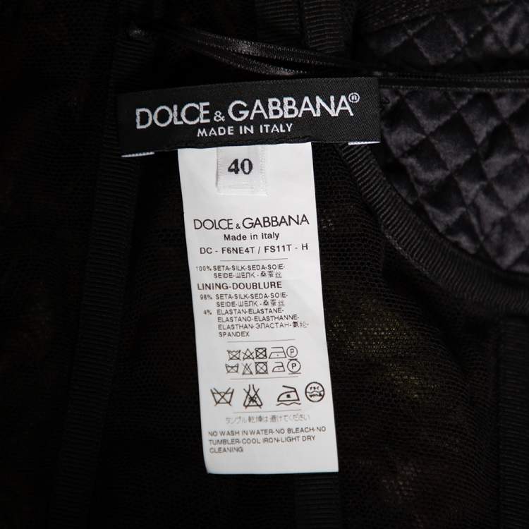 Pre Owned Dolce & Gabbana Multicolored Floral Printed Silk Ruched Off-Shoulder Gown S