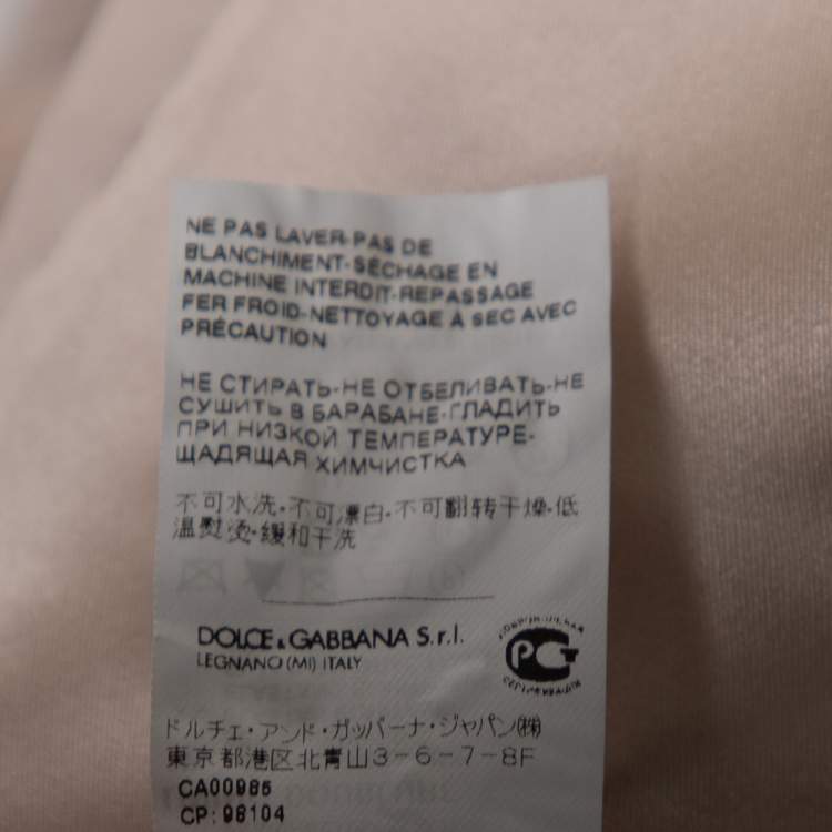 Pre Owned Dolce & Gabbana Pink Floral Brocade Single Breasted Blazer M 