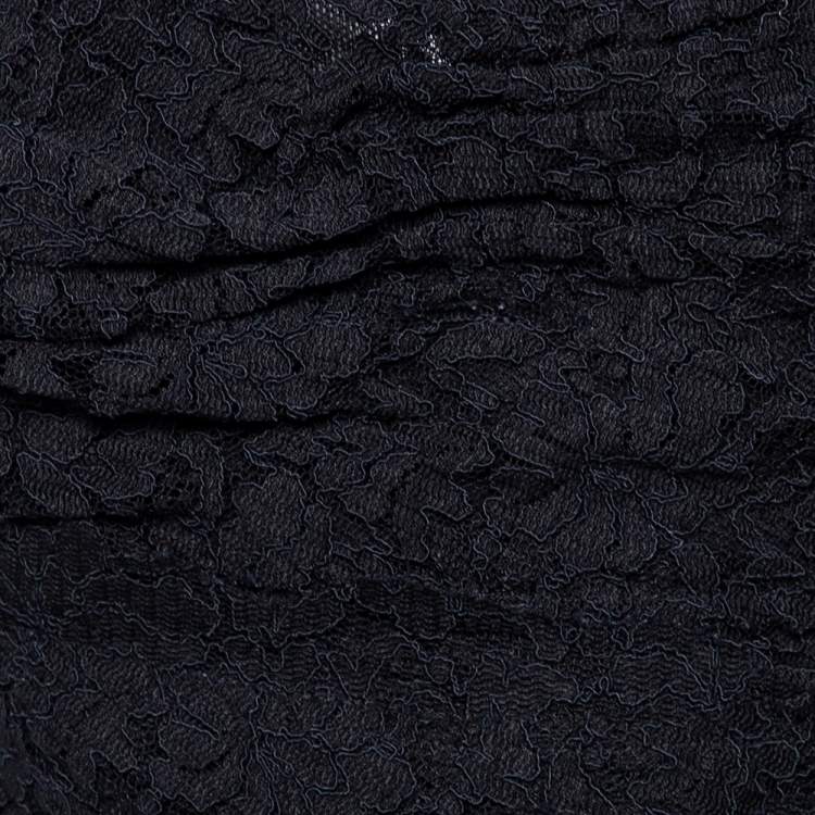 Pre Owned Dolce & Gabbana Black Lace Strapless Mini Dress M 