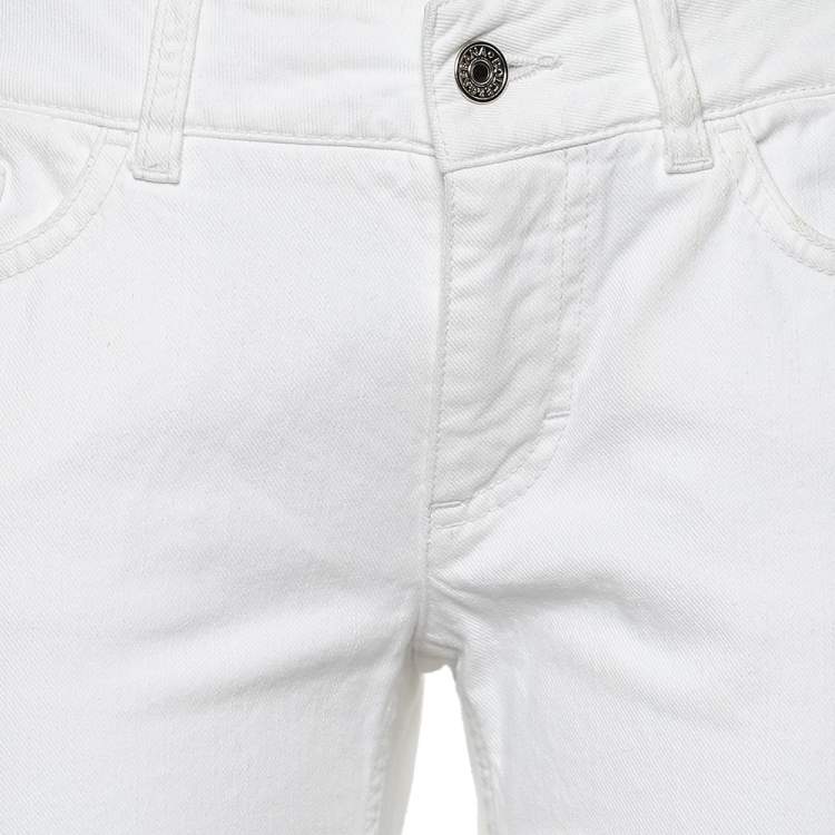 Pre Owned Dolce & Gabbana White Denim Cool Fit Jeans M