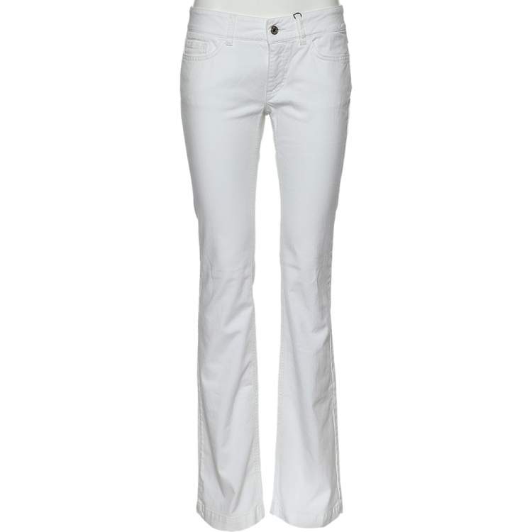 Pre Owned Dolce & Gabbana White Denim Cool Fit Jeans M