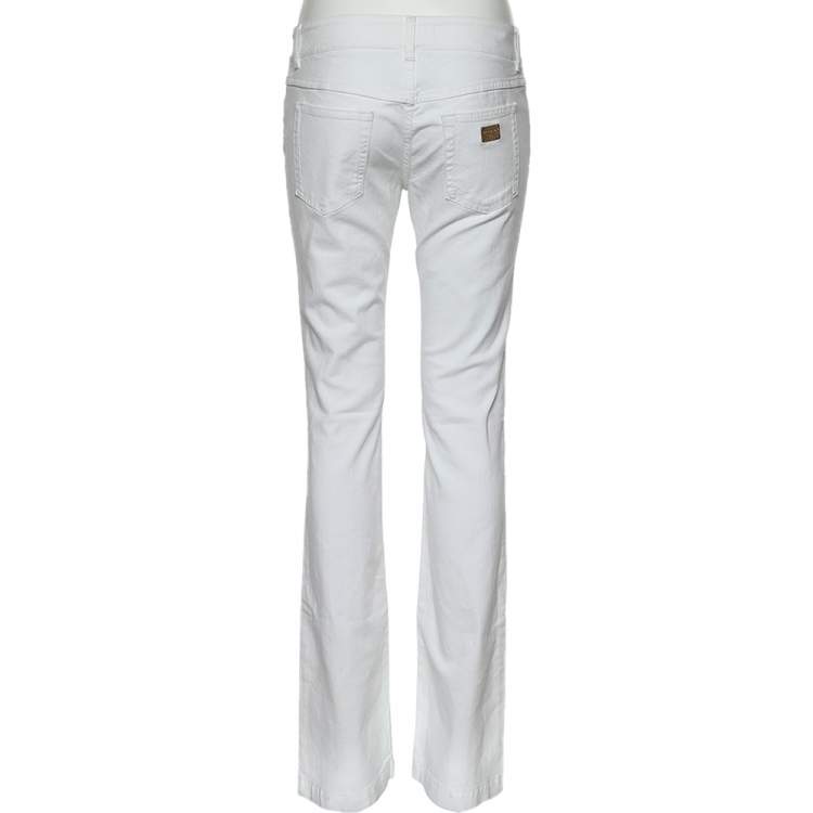 Pre Owned Dolce & Gabbana White Denim Cool Fit Jeans M