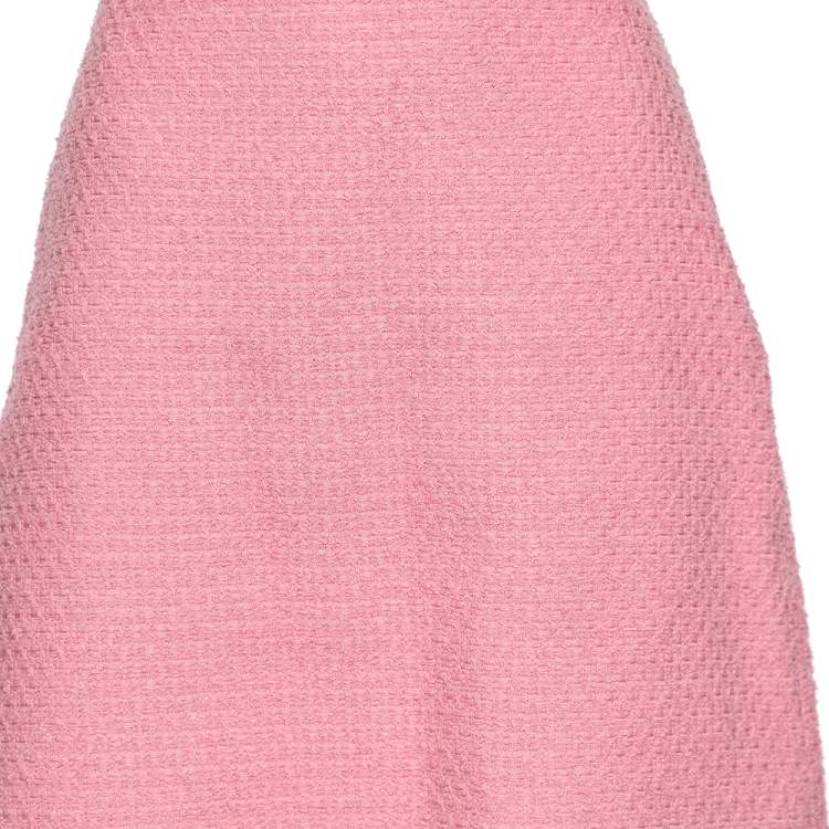 Pre Owned Gucci Pink Tweed A-Line Mini Skirt M