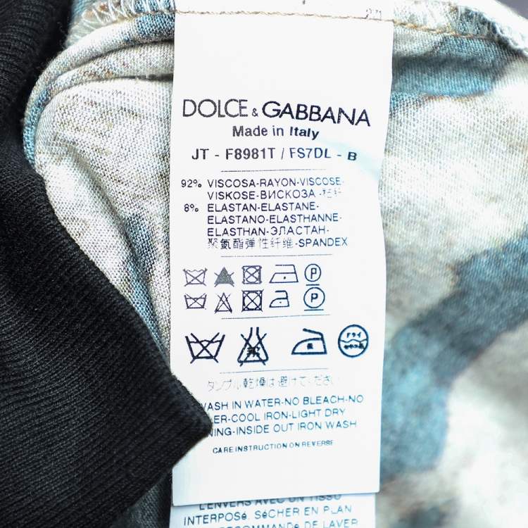 Pre Owned Dolce & Gabbana Brown Animal Printed Knit T-Shirt L