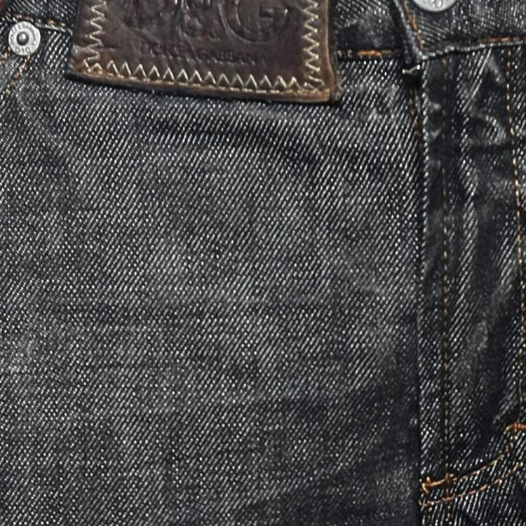 Pre Owned D&G Muddy Grey Denim Jeans L