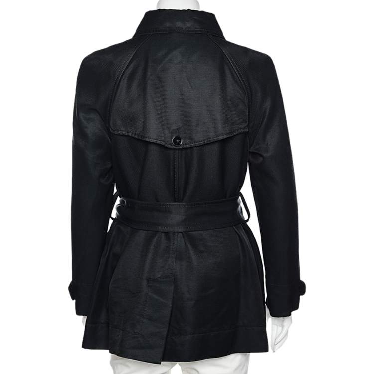 Pre Owned Dolce & Gabbana Black Cotton Belted Button Front Jacket M