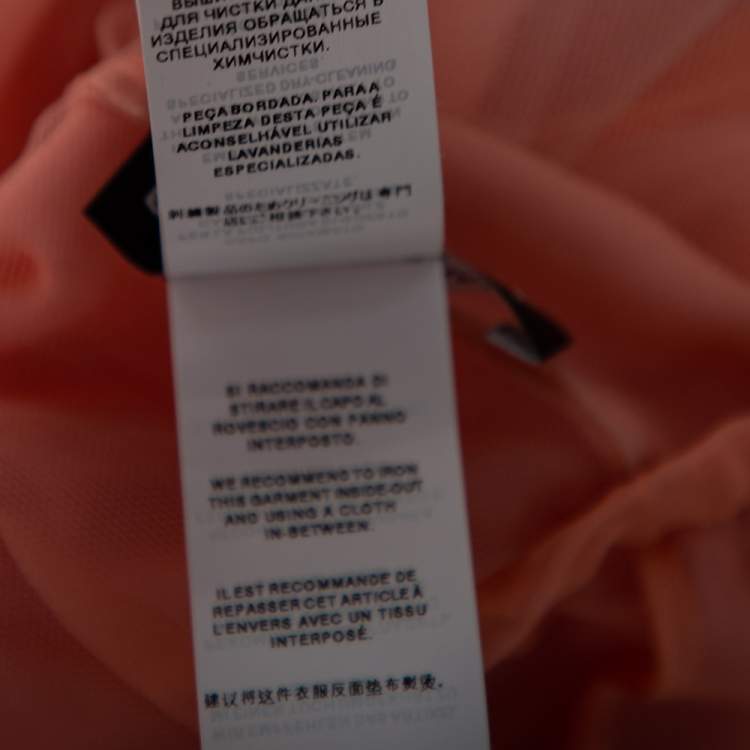 Pre Owned Dolce & Gabbana Pink Silk Chiffon Embellished Detailed Midi Dress S