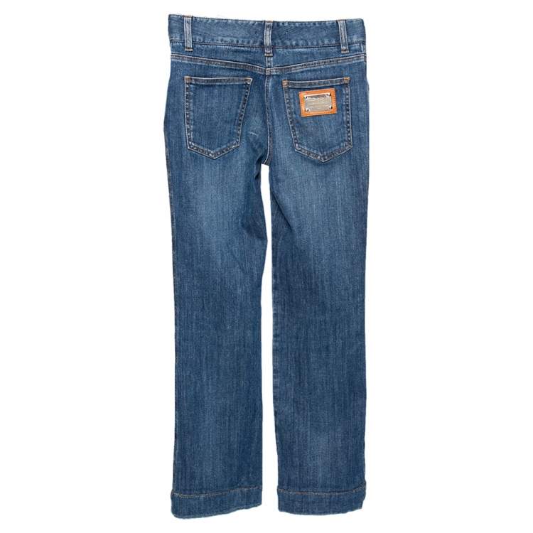 Pre Owned Dolce & Gabbana Blue Light Washed Denim Jeans XS