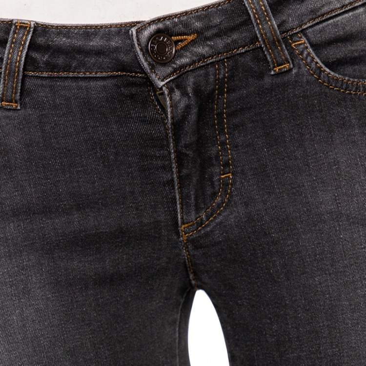 Pre Owned Dolce & Gabbana Grey Denim Cropped Pretty Fit Jeans S