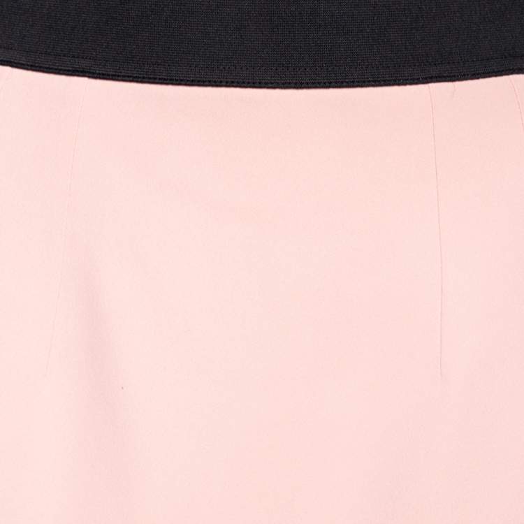 Pre Owned Dolce & Gabbana Pink Crepe High Waisted Slip Skirt M