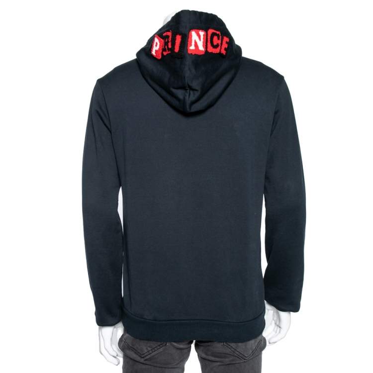 Pre Owned Dolce & Gabbana Navy Blue Cotton The King Is Back Hoodie L
