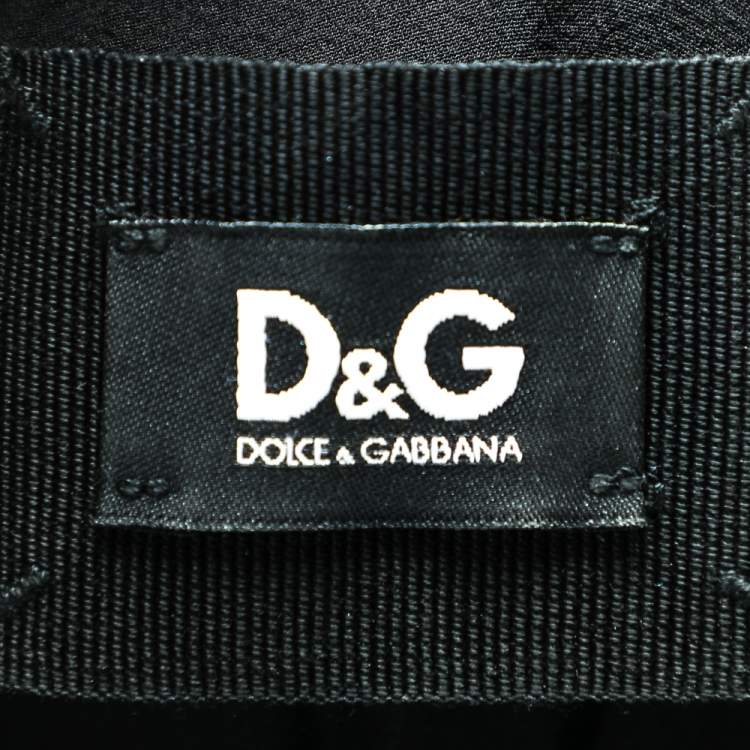 Pre Owned Dolce & Gabbana Black Sequin Embellished Tulle Trim Detail Sleeveless Sheath Dress M