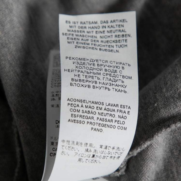 Pre Owned Dolce & Gabbana Grey Cotton Logo Printed Crewneck Tank Top M 