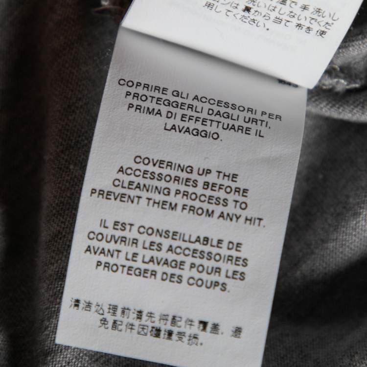 Pre Owned Dolce & Gabbana Grey Cotton Logo Printed Crewneck Tank Top M 