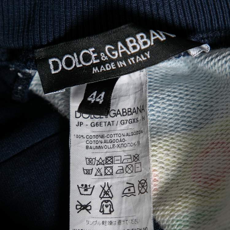 Pre Owned Dolce & Gabbana Multicolored Printed Cotton Joggers M