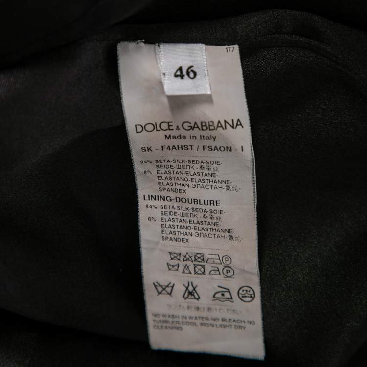 Pre Owned Dolce & Gabbana Multicolored Floral Printed Silk Midi Skirt L