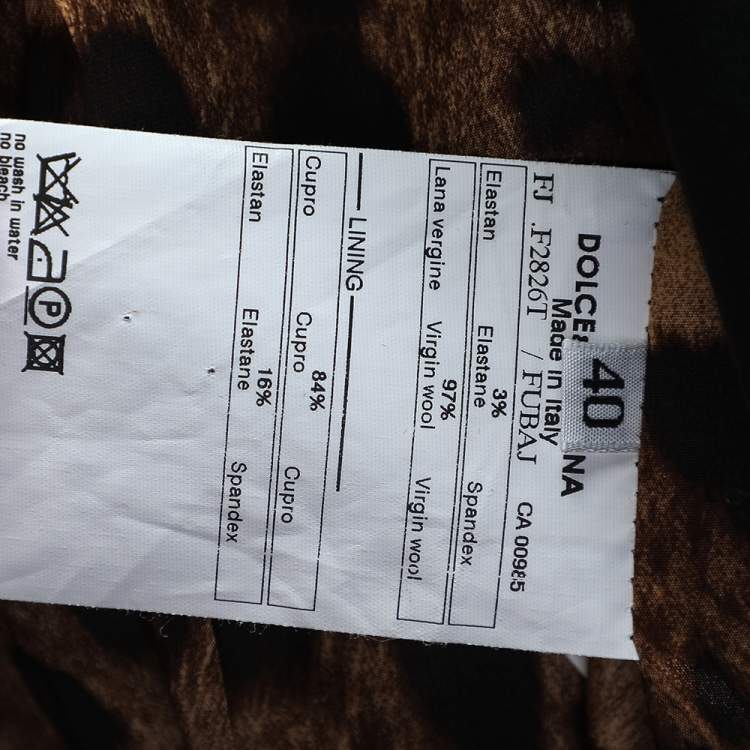 Pre Owned Dolce & Gabbana Black Wool Button Front Blazer S