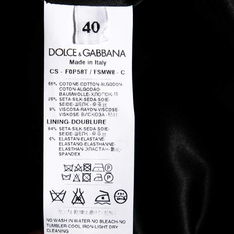 Pre Owned Dolce & Gabbana Multicolored Daisy & Poppy Printed Jacquard Coat S